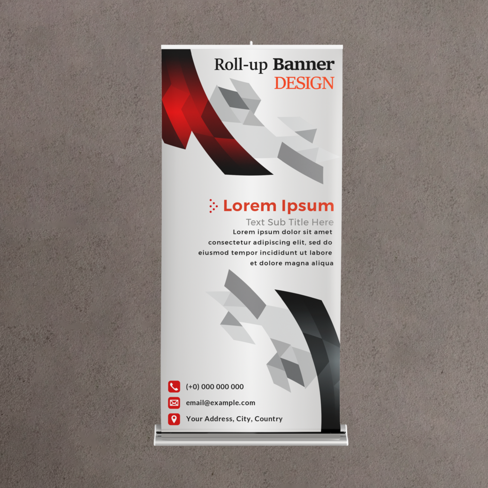 Creative roll-up banner design template for businesses psd