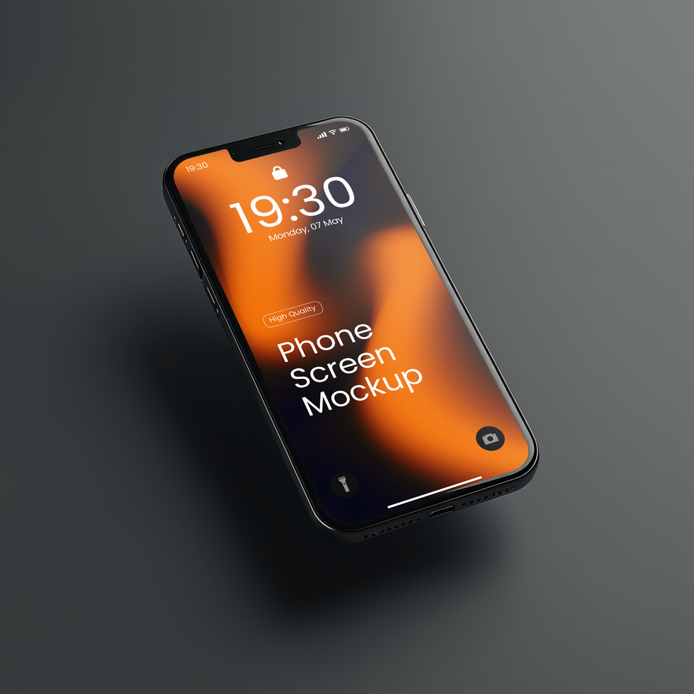 Luxury Phone Screen Mockup psd