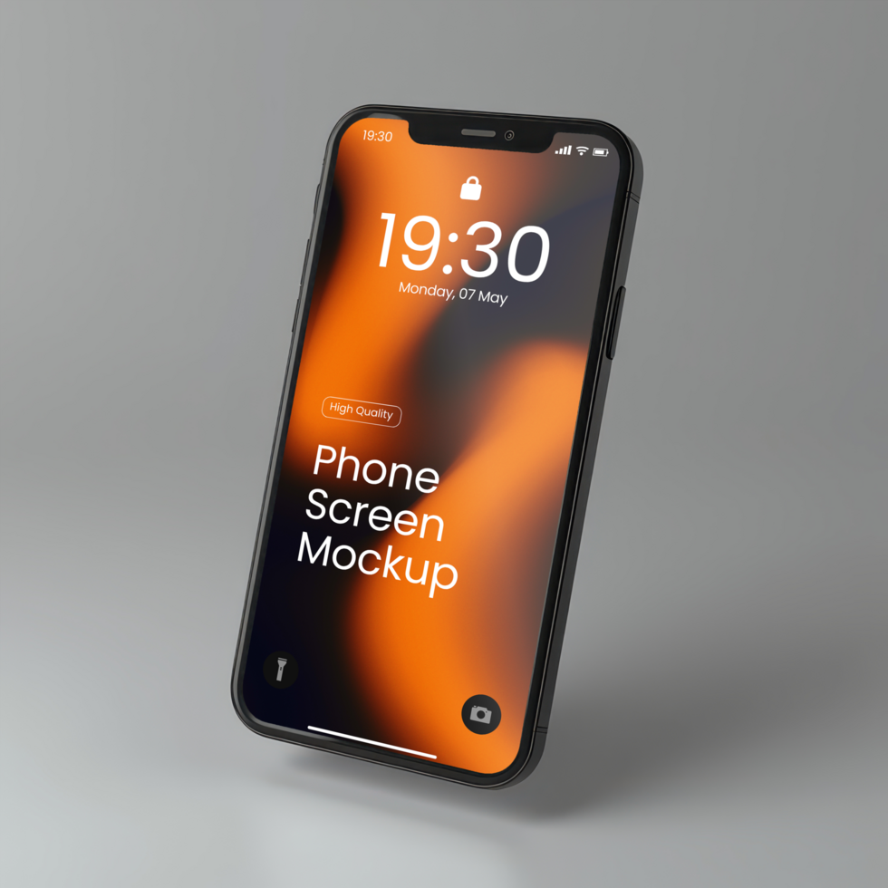 Luxury Black Phone Screen Mockups. psd