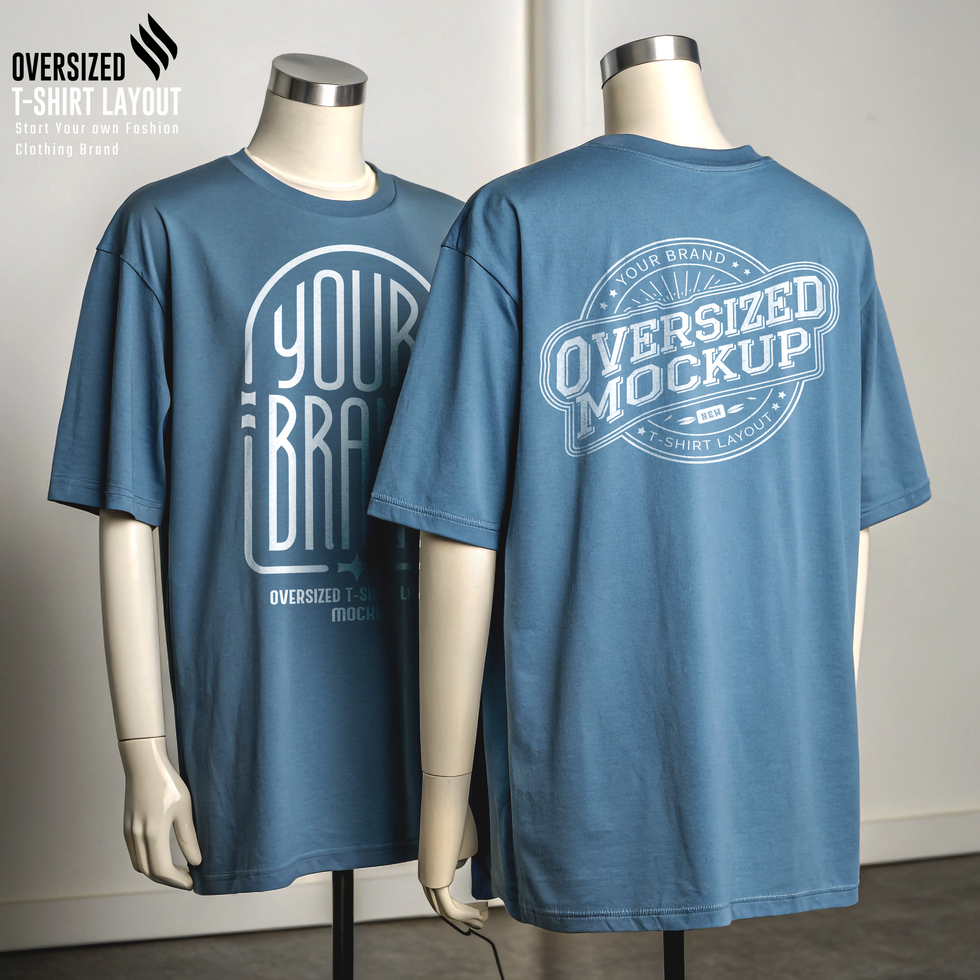 Urban Oversized Tee Mockup for Apparel Branding psd