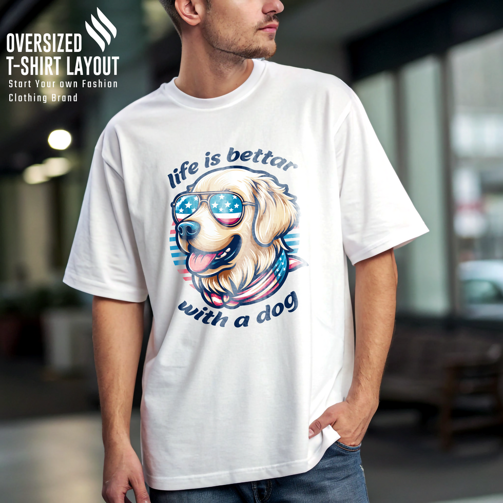 Stylish Oversized Tee Mockup with Editable Layers psd