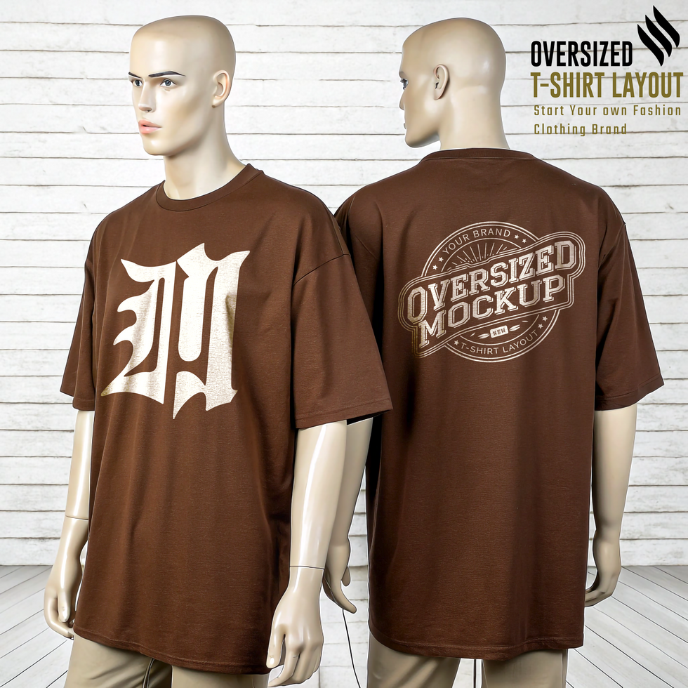 Comfortable Oversized Tee Mockup for Apparel Branding psd