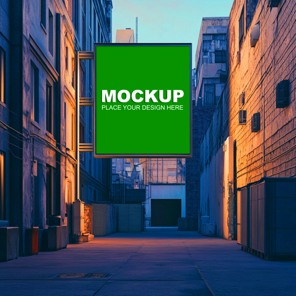 billboard mockup city street psd