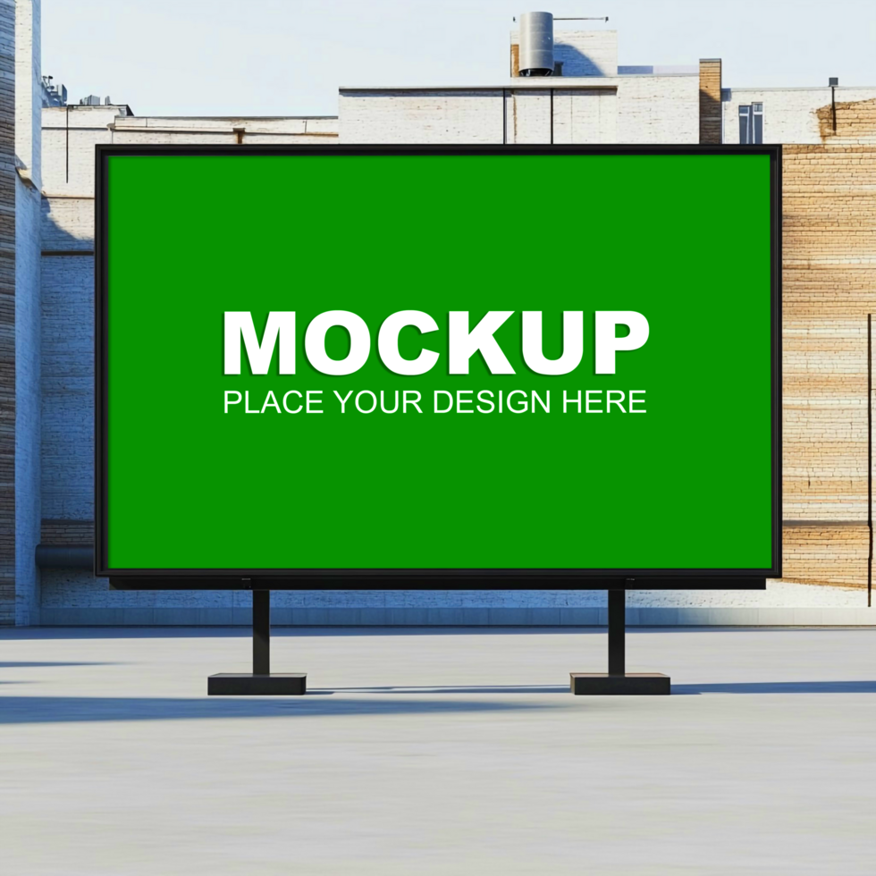 a billboard mockup on street psd