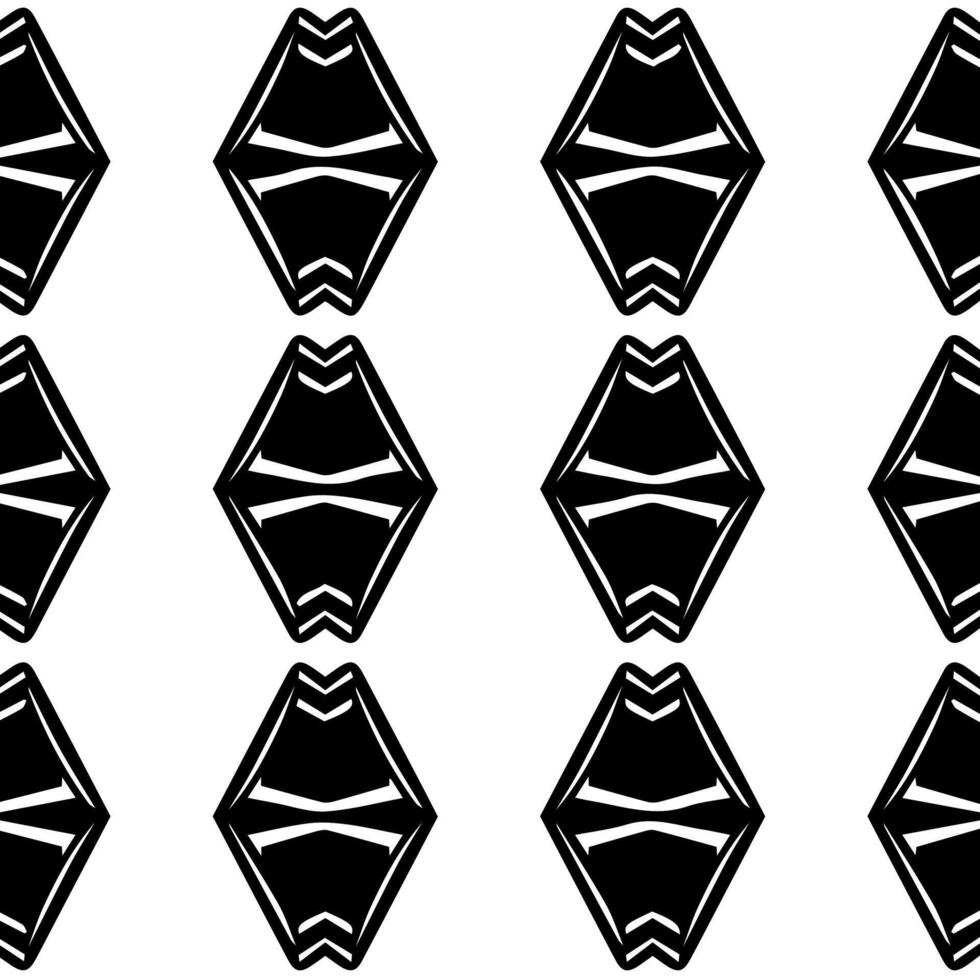 Black and white seamless design with geometric vector