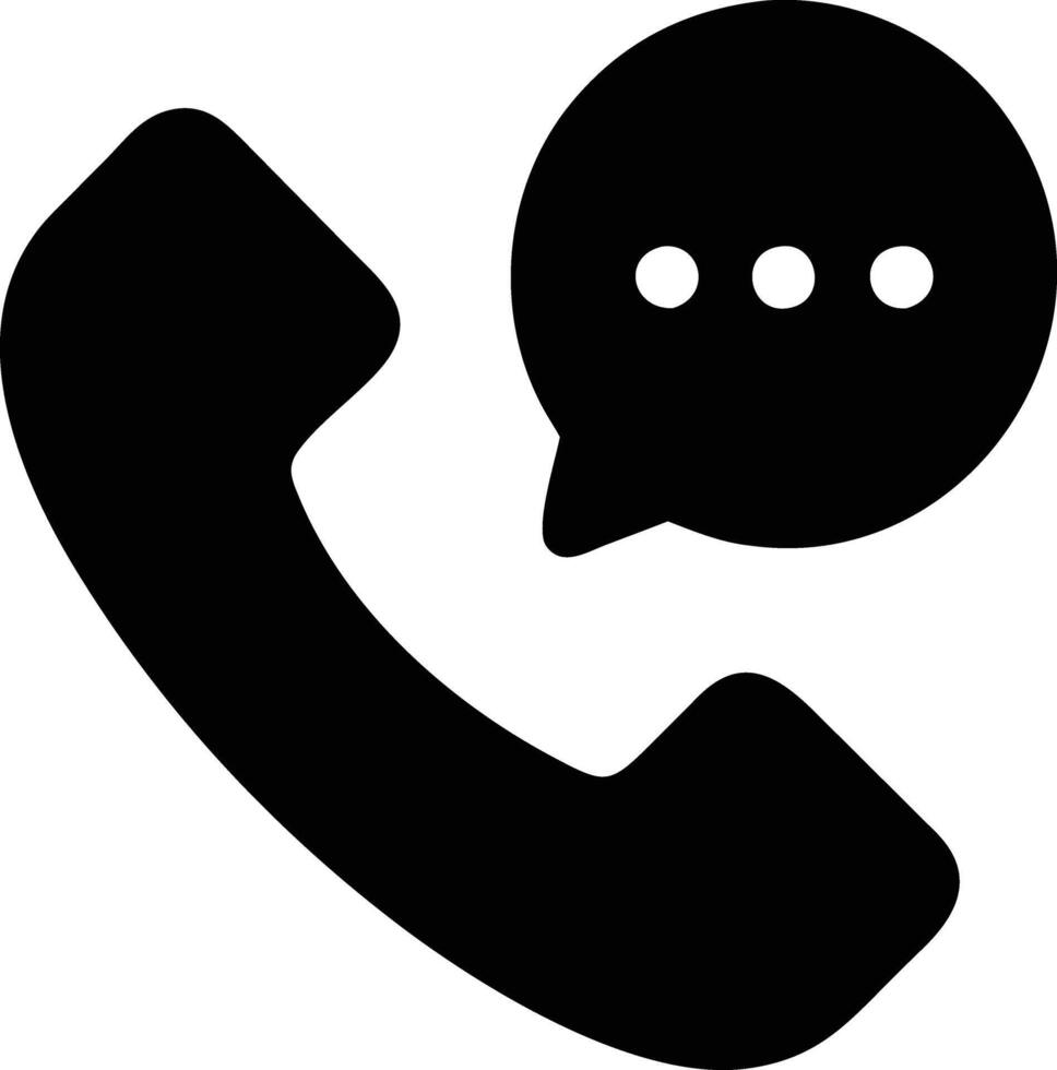 phone, call icon with a speech bubble vector