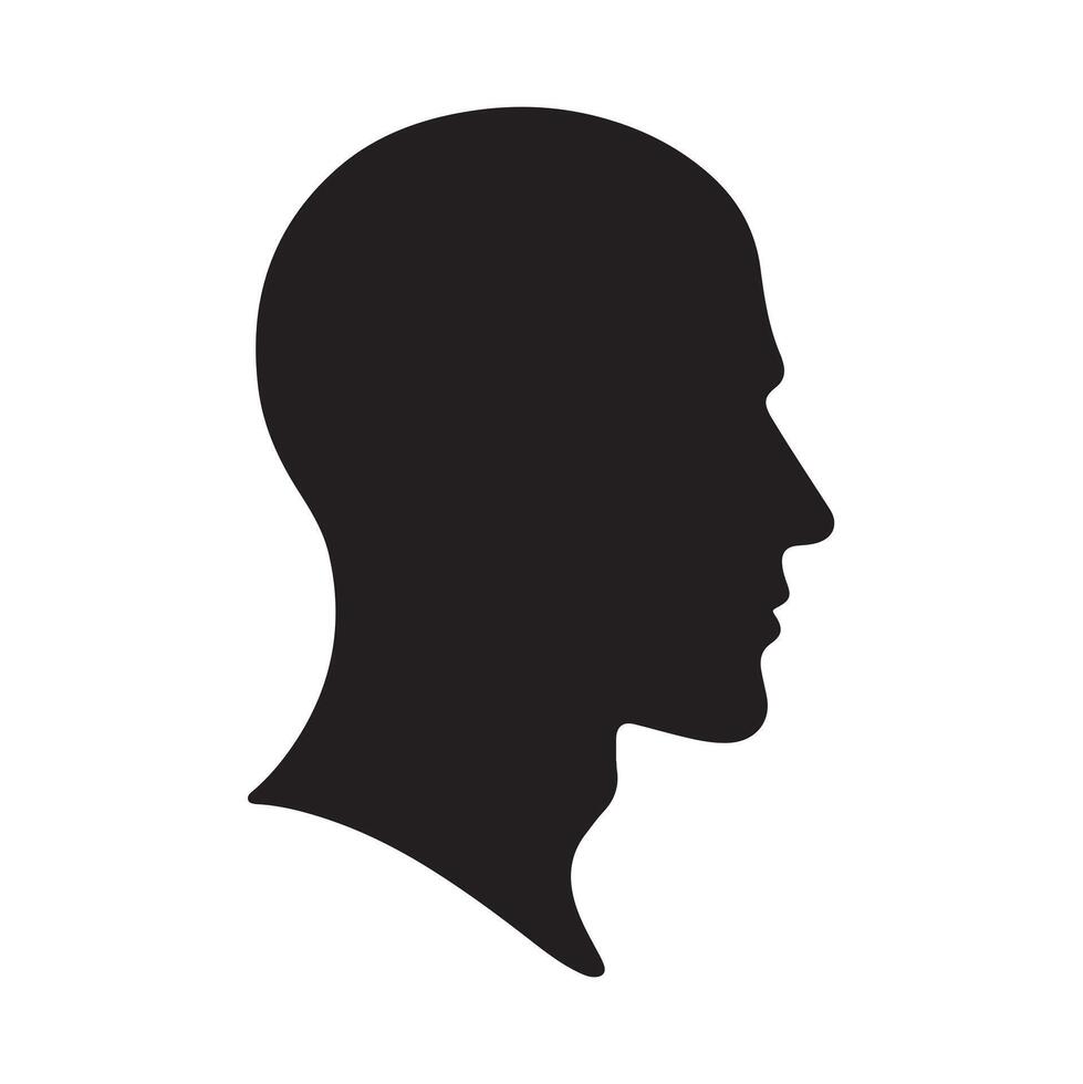 a silhouette of a man's head vector