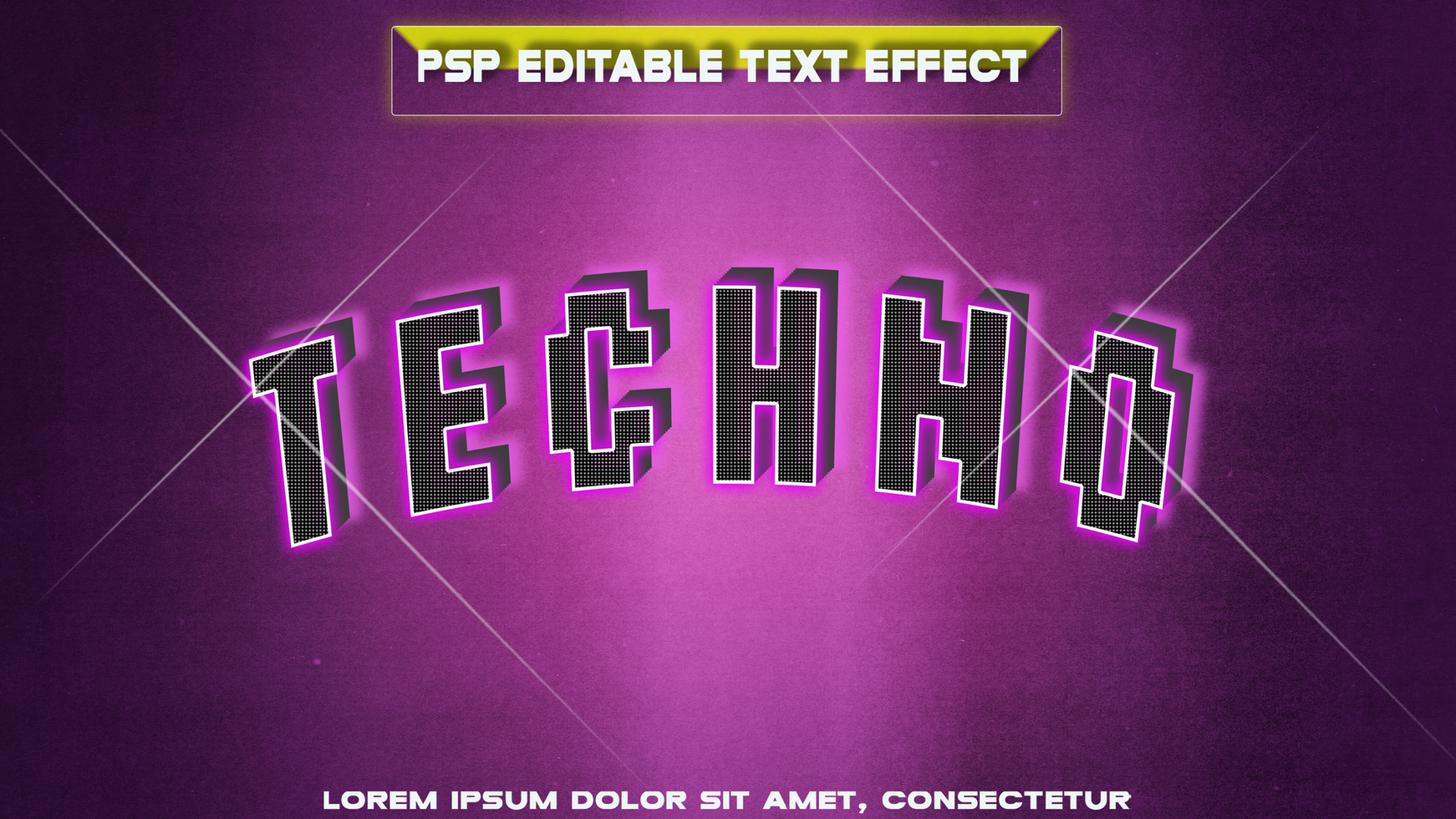 Pink technological letters psd