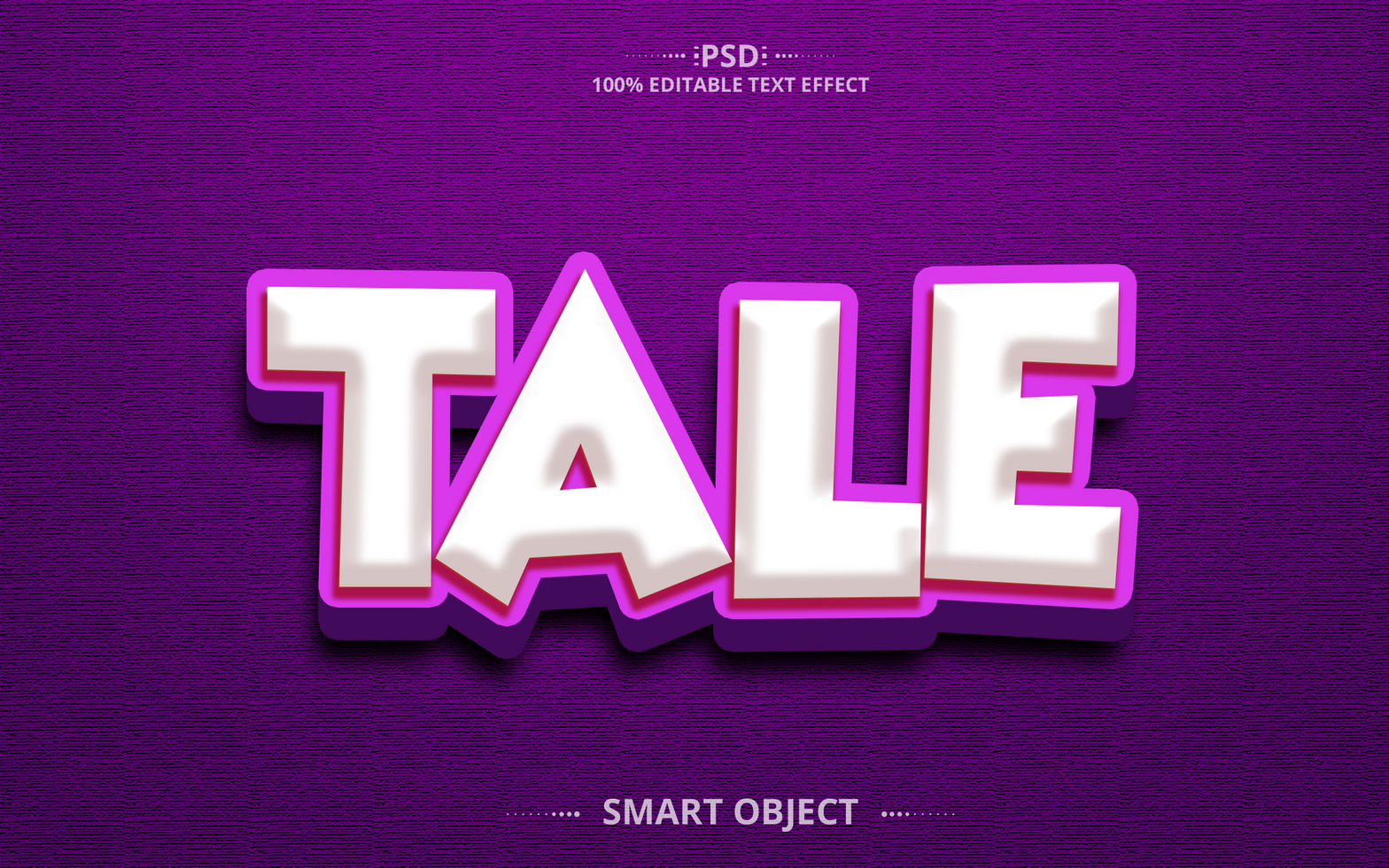 Tale best creative Editable Text Effect Design psd