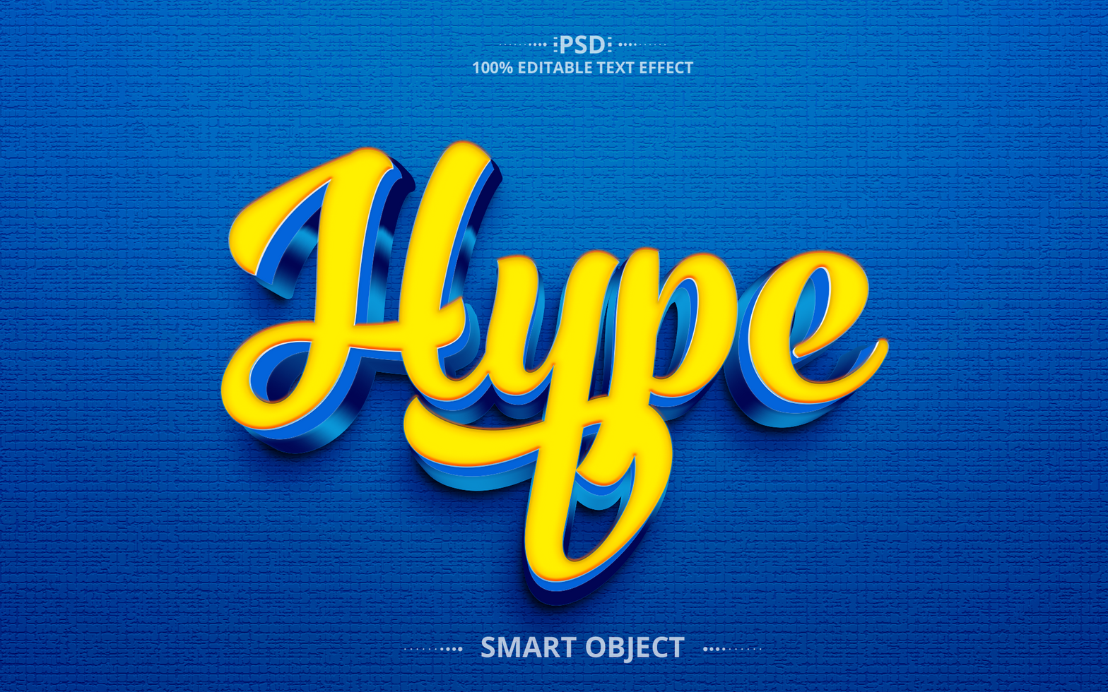 Hype Editable Text Effect Design psd