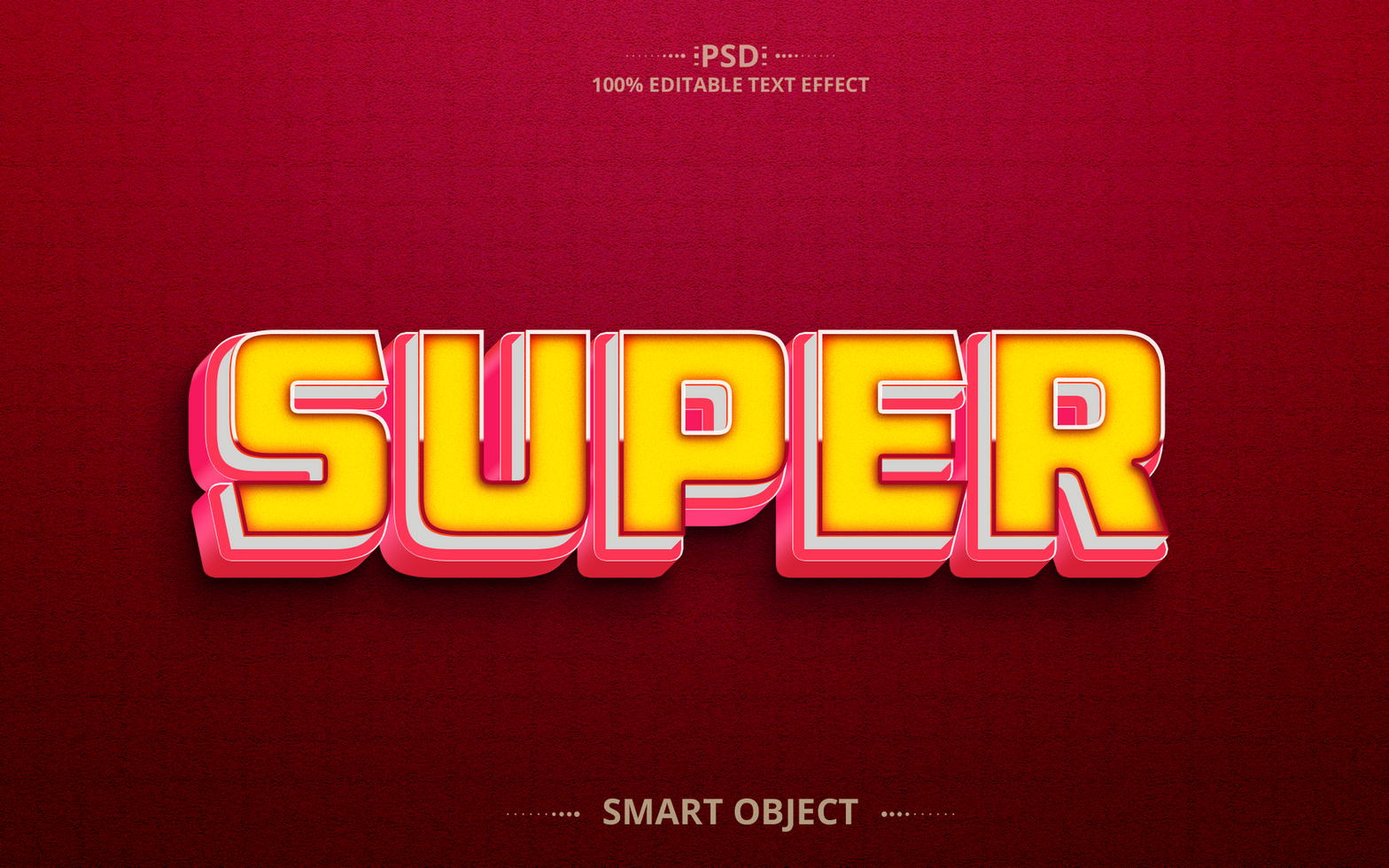 Super 3D creative Editable Text Effect Design psd