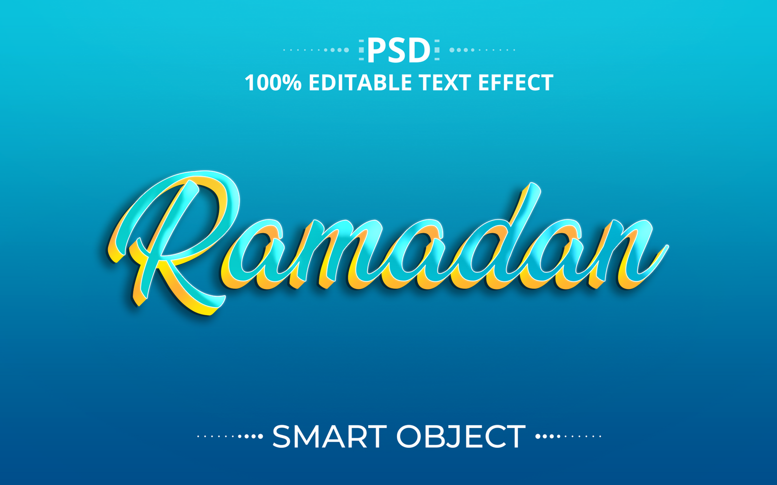 Ramadan 3D creative best Editable Text Effect Design psd