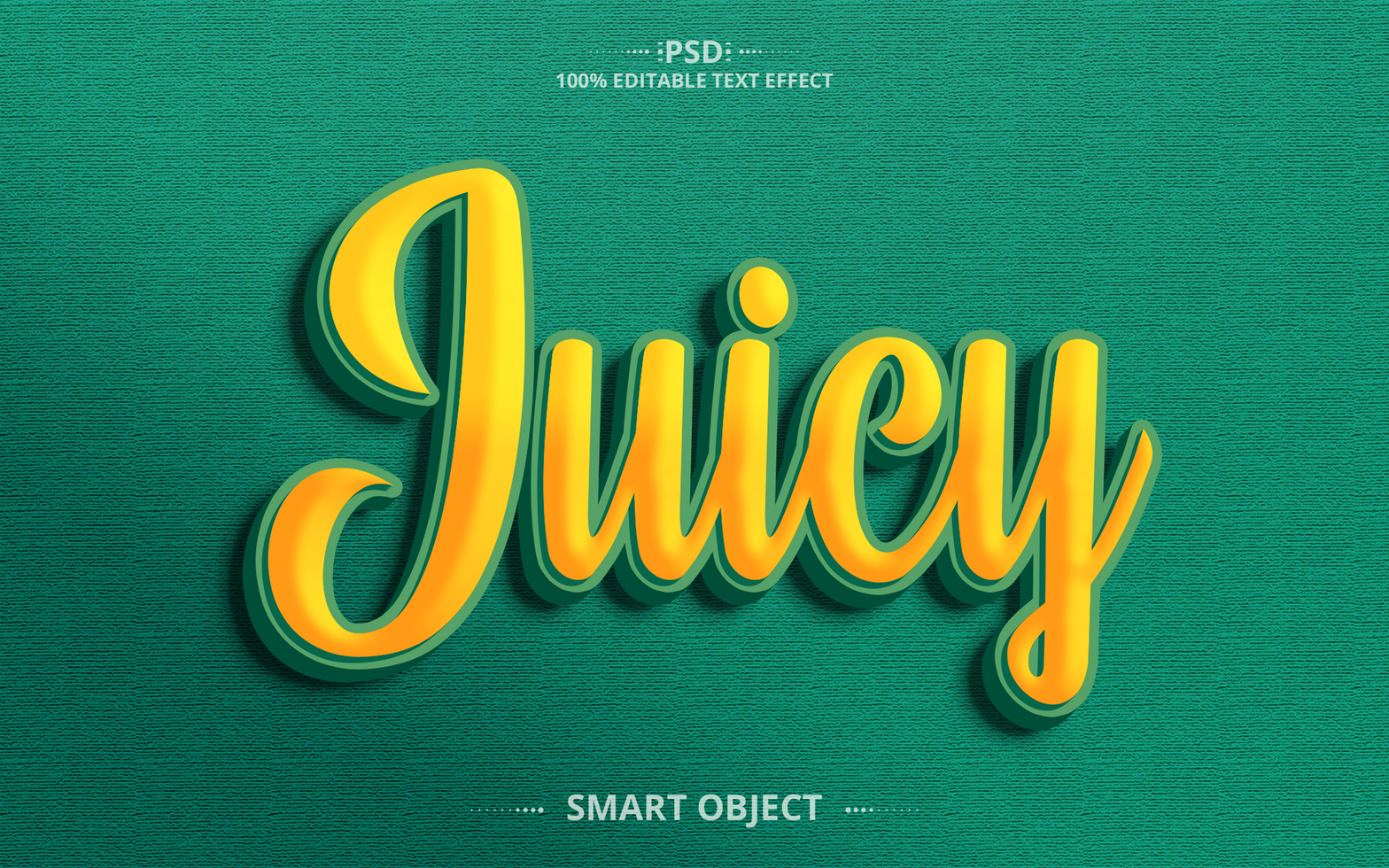 Juicy 3D text effect editable fresh and organic text style psd