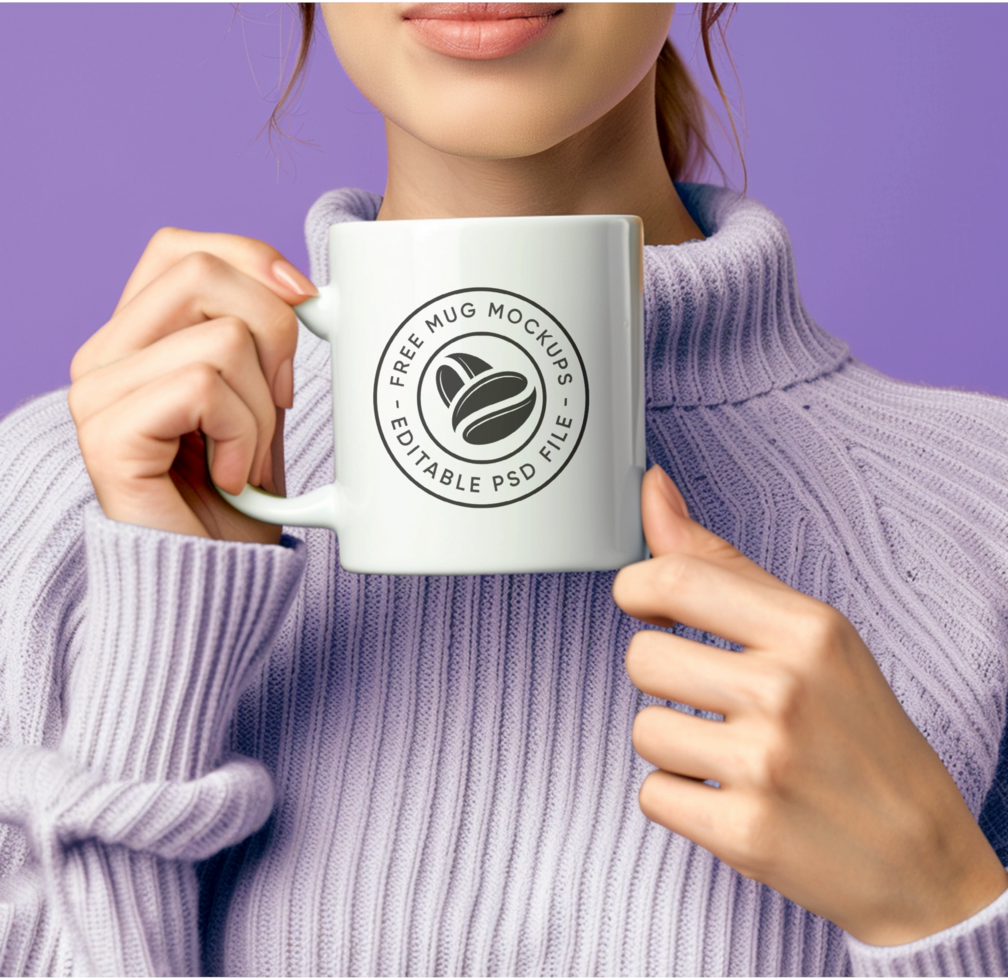 Tea Mug Mockup with a Soft, Warm Lighting Effect psd