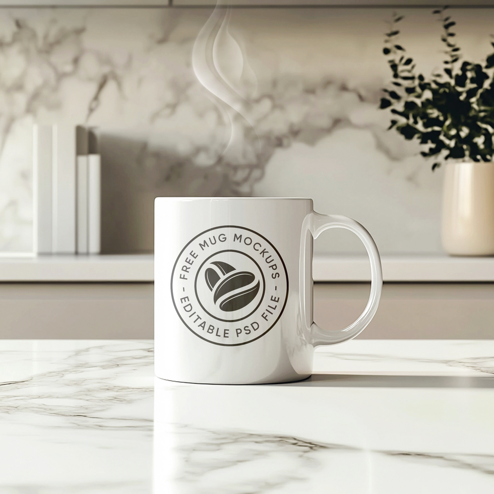 Tea and Coffee Mug Mockup with a Warm Atmosphere psd