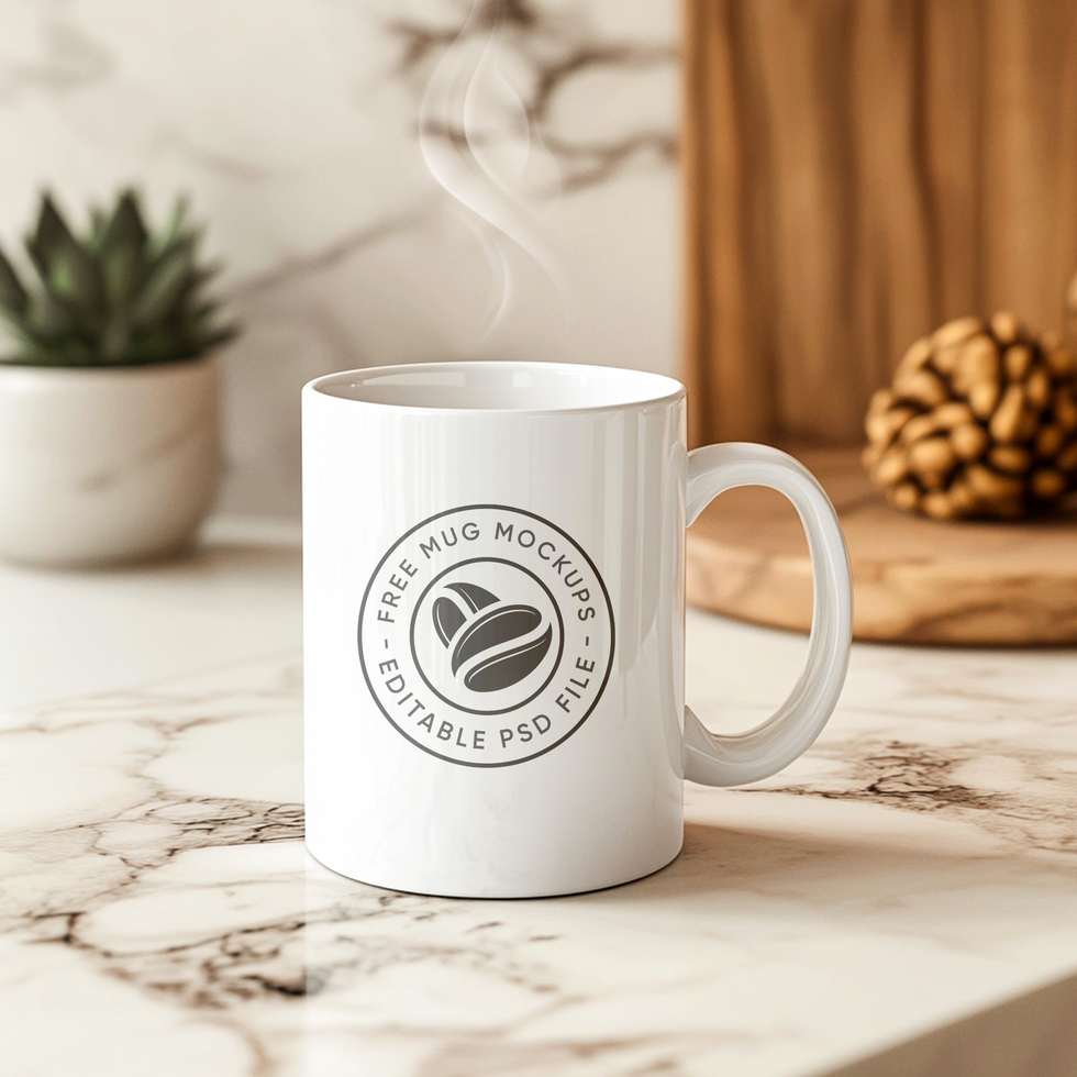 Minimal Coffee Mug Mockup for Social Media Graphics psd