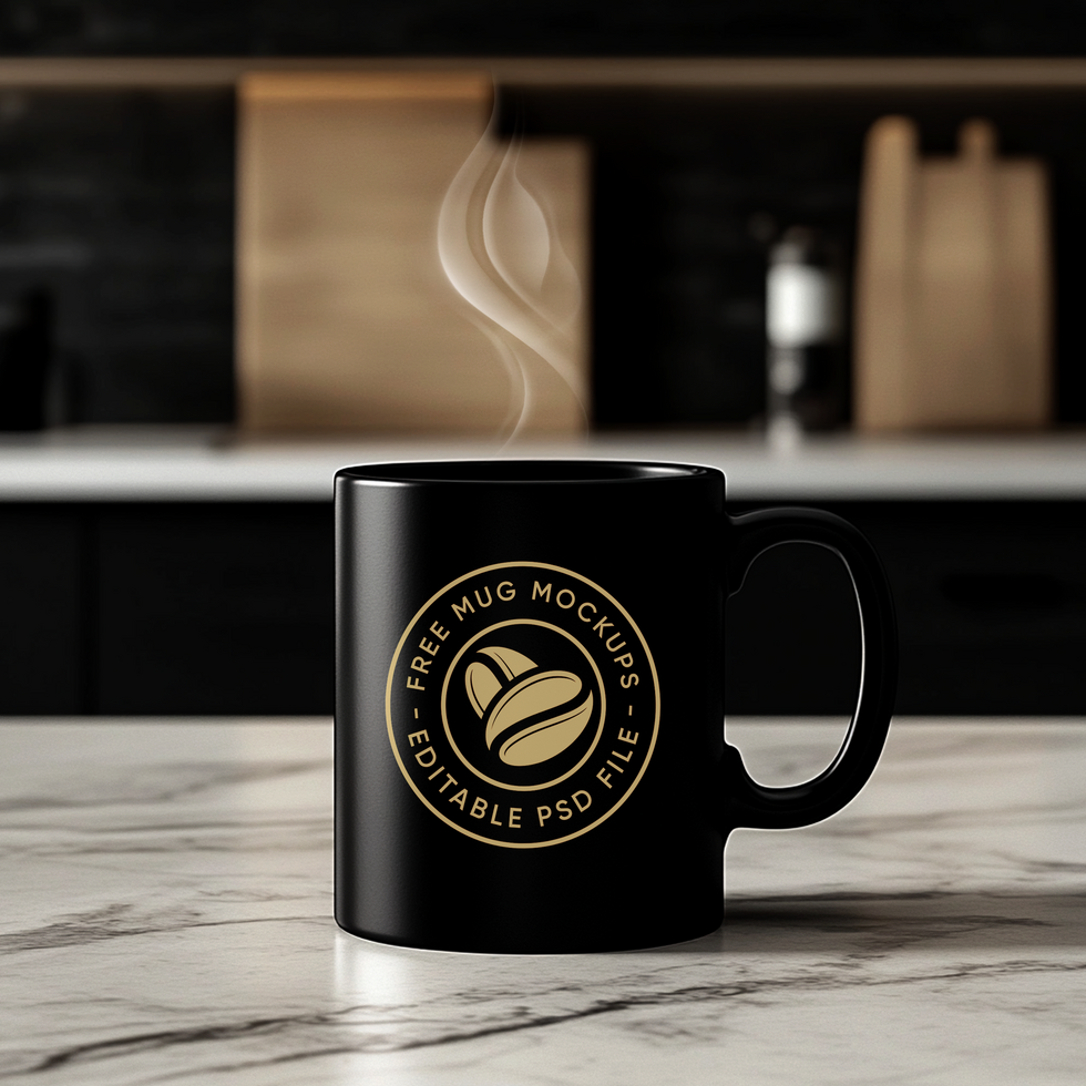 Simple Mug Mockup for Print and Logo Display psd