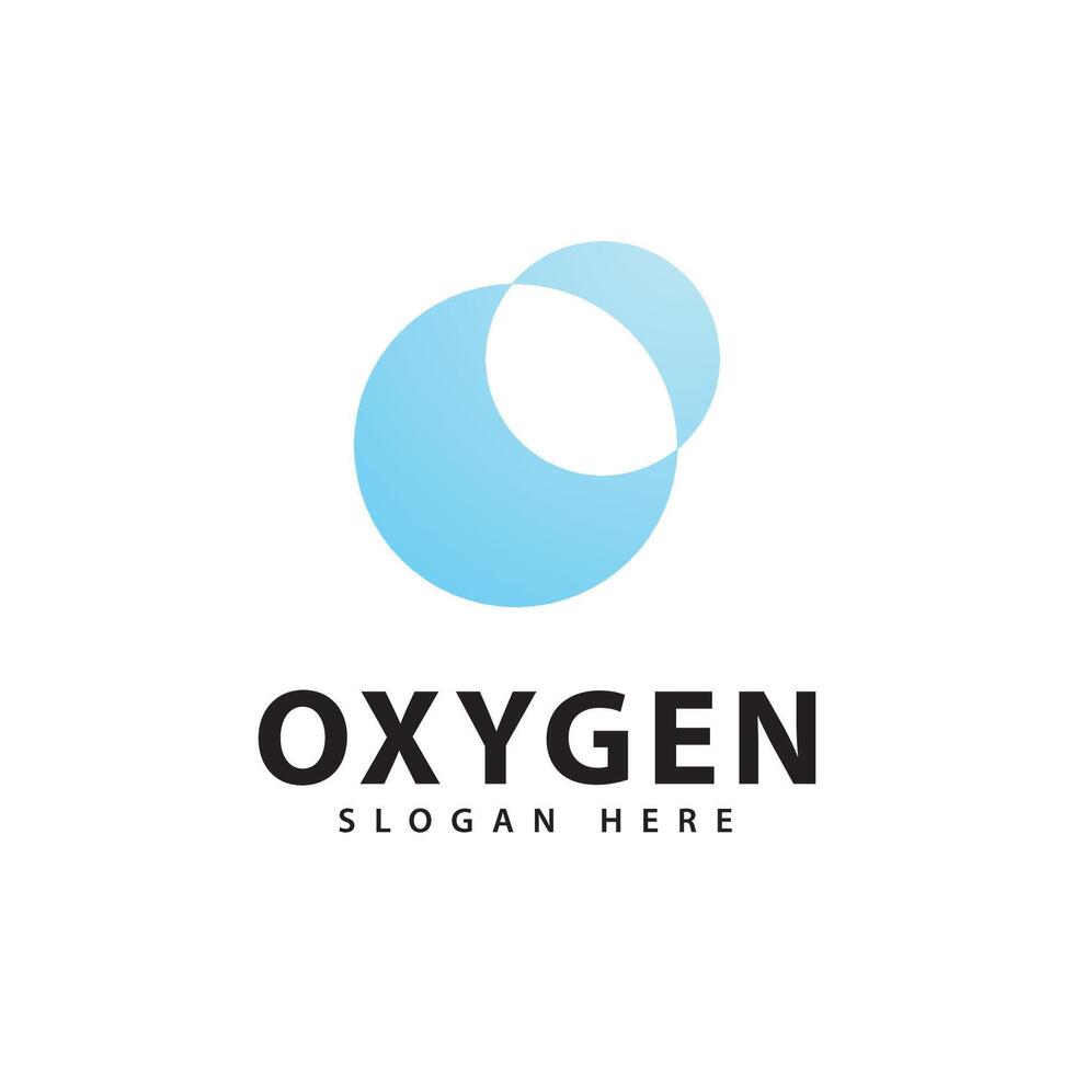 Modern O2 oxygen logo design vector