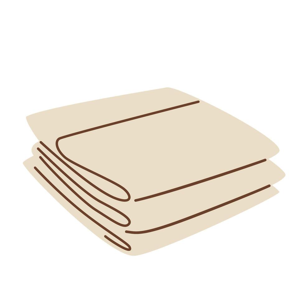 A stack of towels, isolated on a white background. vector