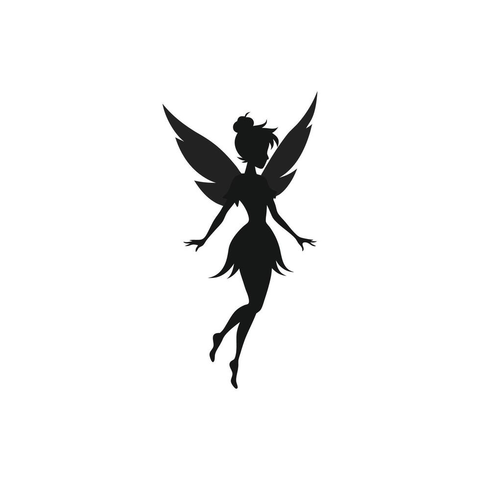 Magical Winged Fairy Illustration Design vector