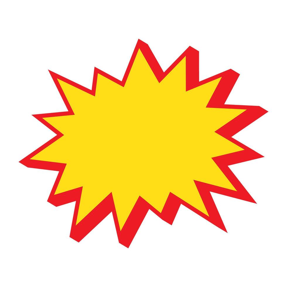 Blank sale tags. Ribbon sale banners. Red and yellow starburst stickers. Pop art funny bang bubble. Cartoon comic style. vector