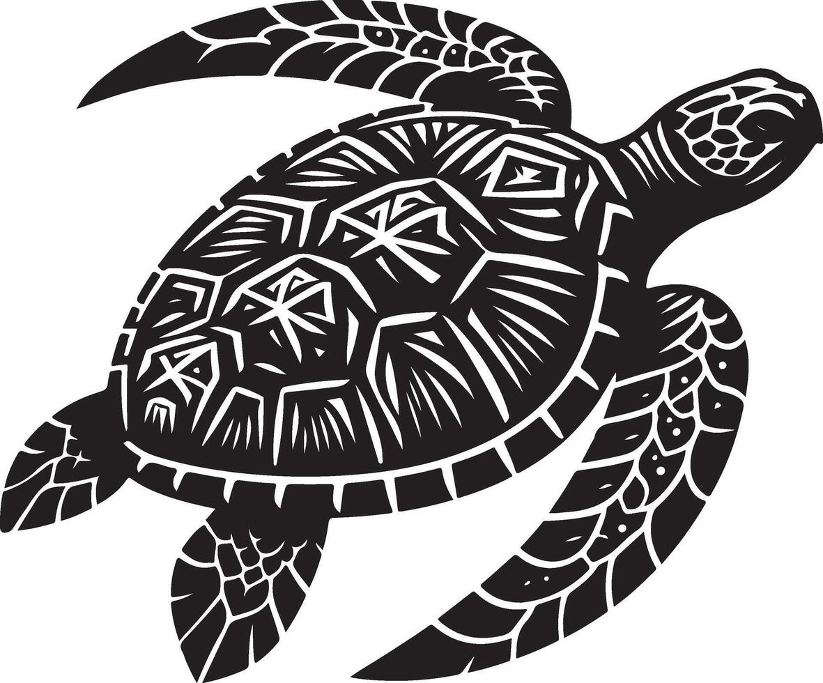 Turtle Sketch Line Art Crisp White Background vector