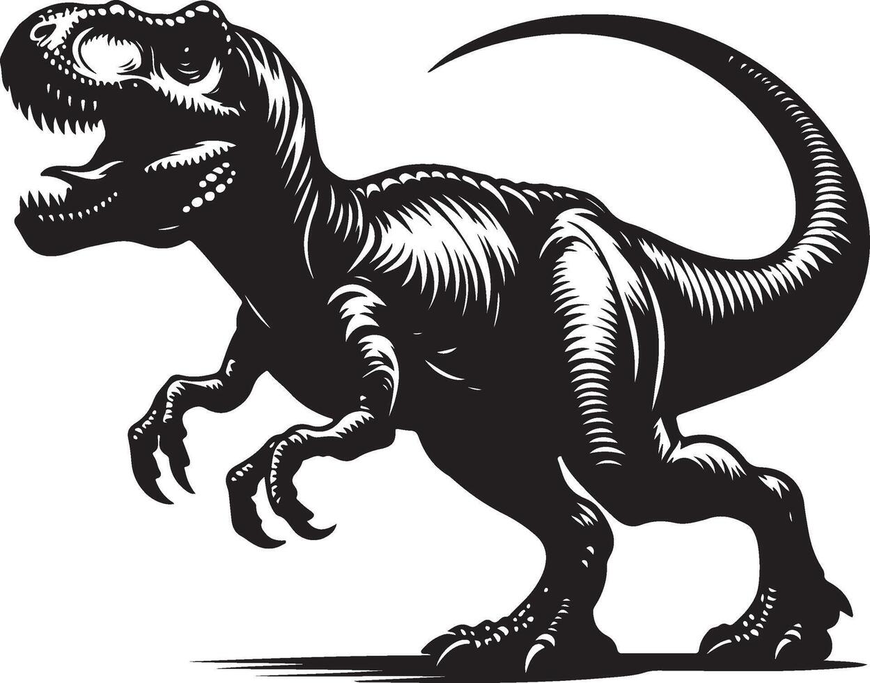Geometric T-Rex Line Art Minimalist White Backdrop vector