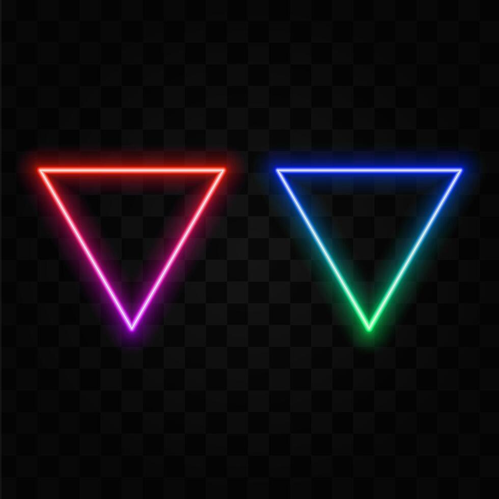 Colorful neon frame on a dark background, abstract illustration. vector