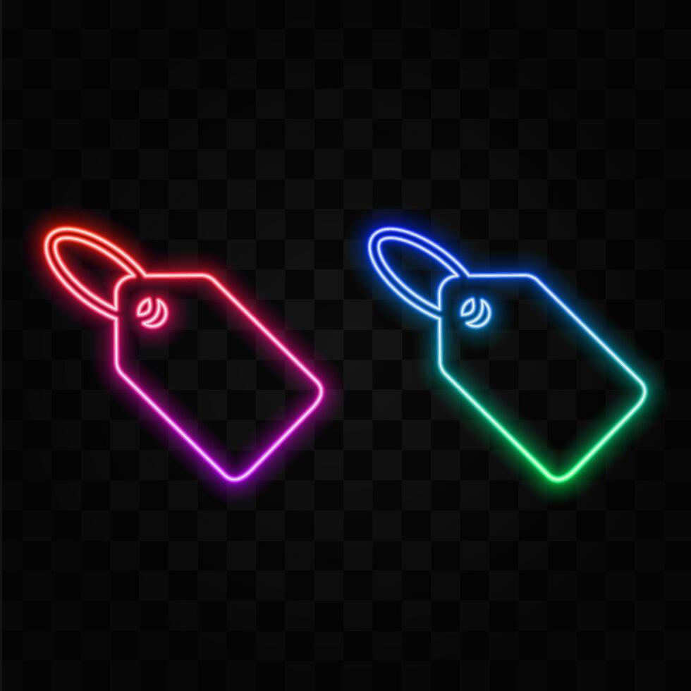 Neon sale sign. illustration. vector