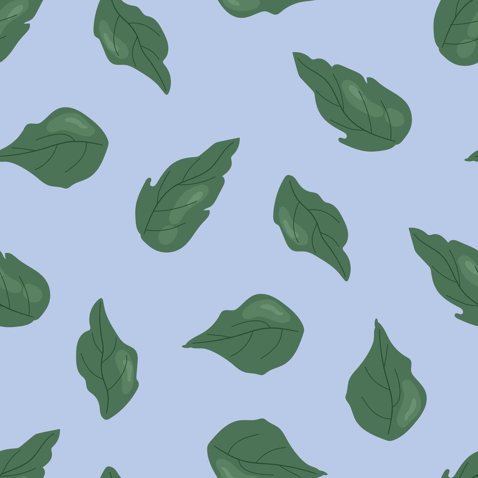 Seamless pattern with leaves vector