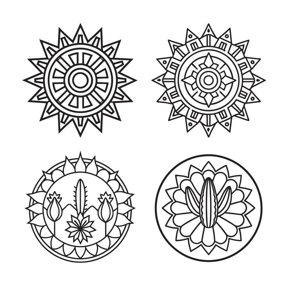 Weaving mandala wisdom in Andean textile vector