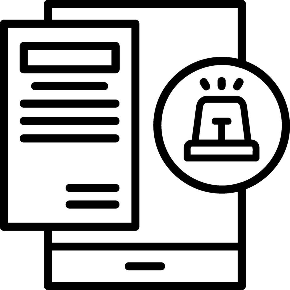 Alert Line Icons vector