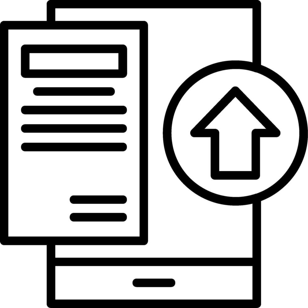 Export Line Icons vector