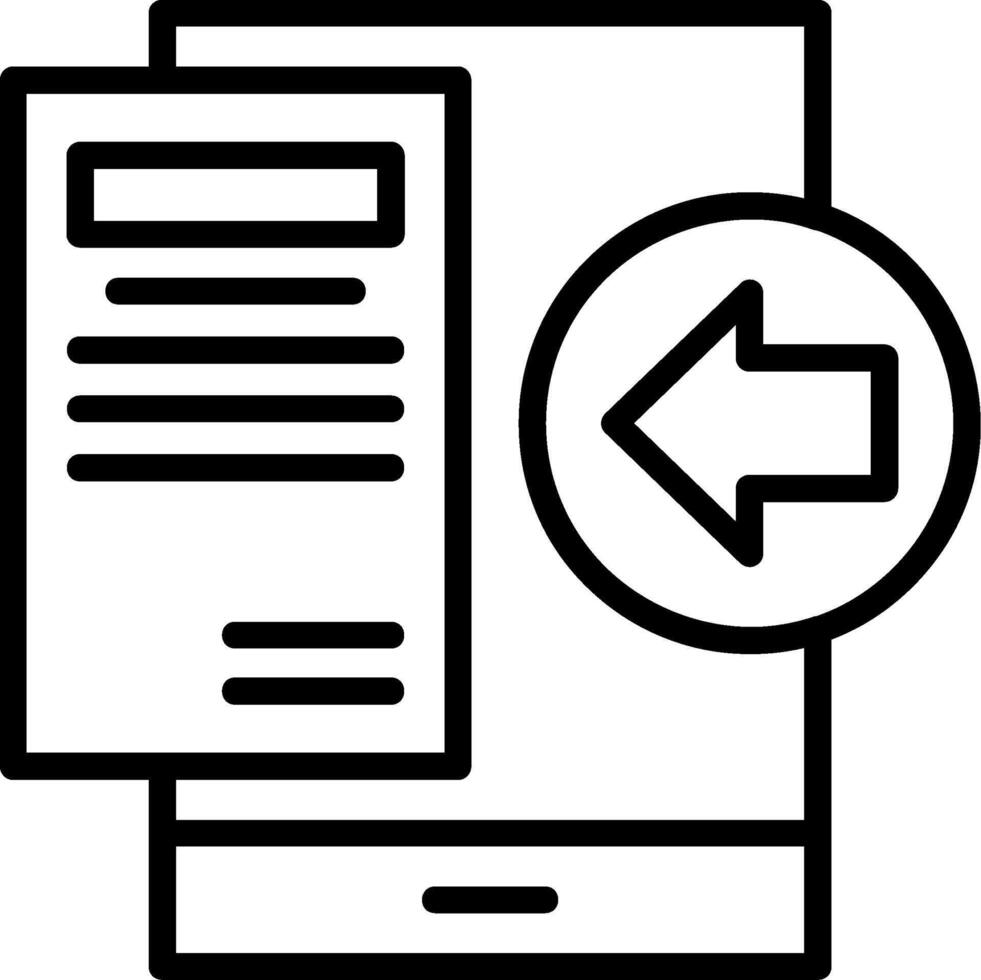 Undo Line Icons vector