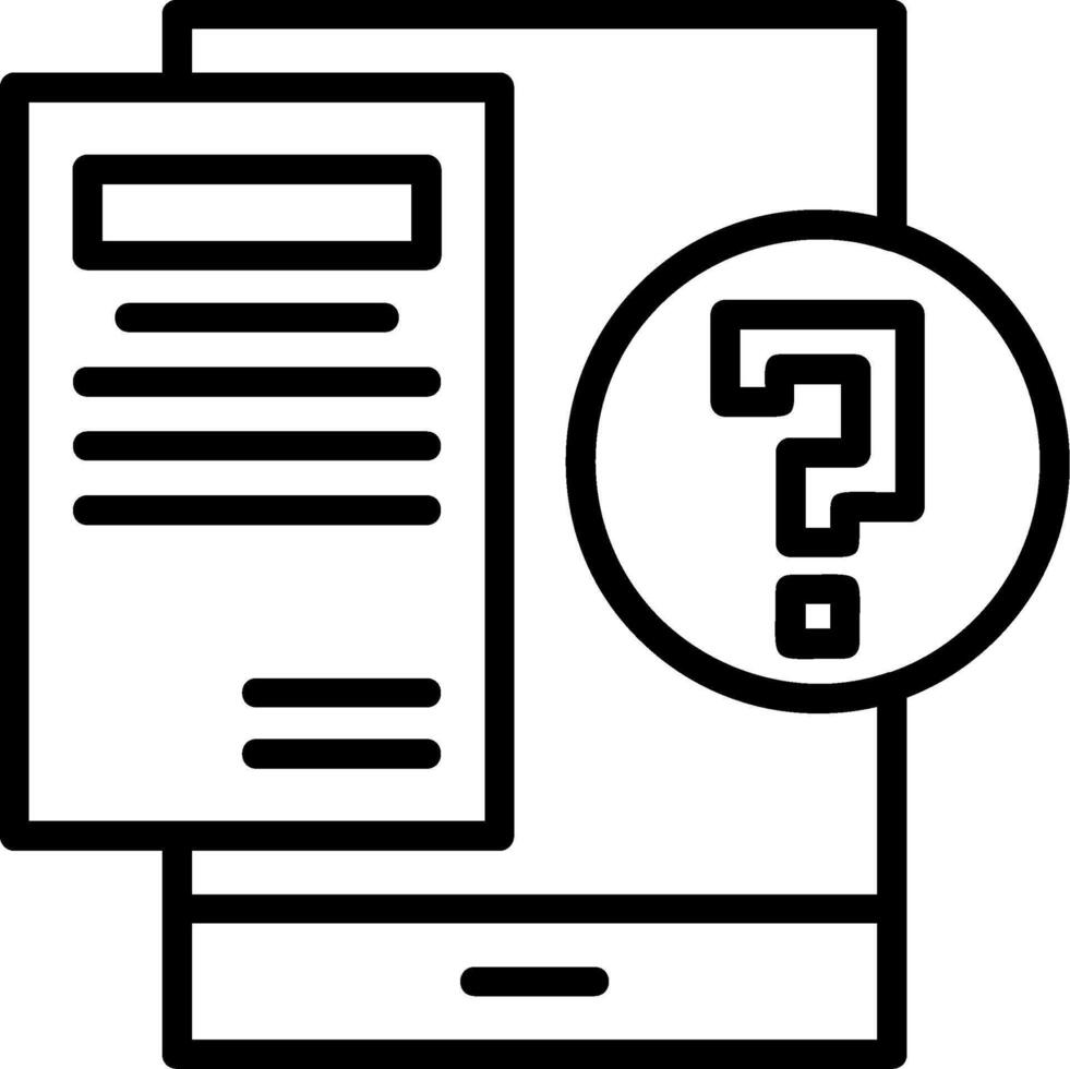 Question mark Line Icons vector