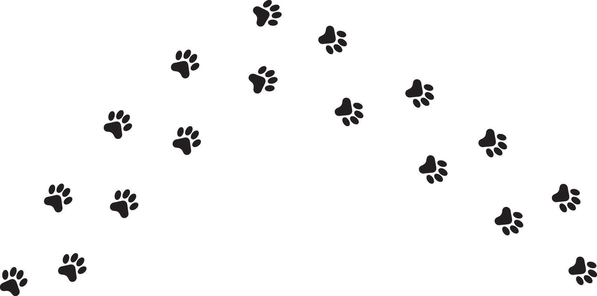 Minimalist Dog Paw Flat Print Design for Pet Enthusiasts vector