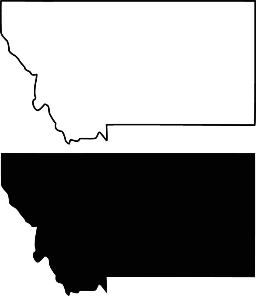 Montana state map icon design vector