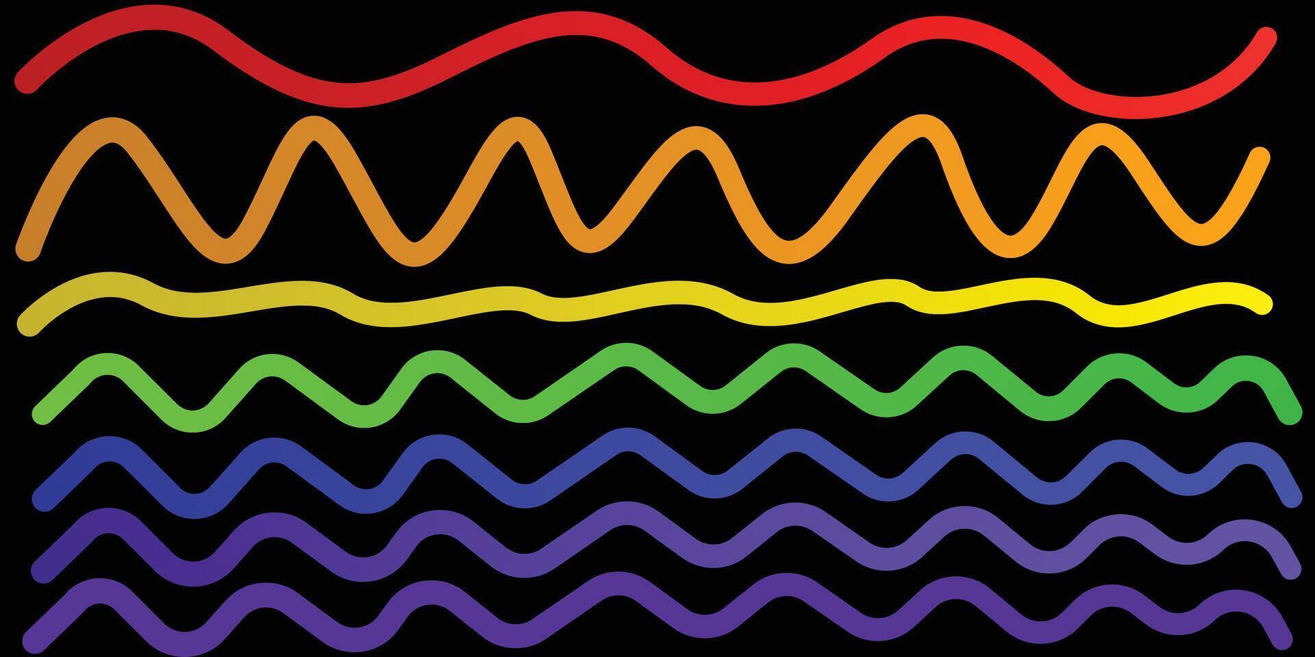Vivid Abstract Waves and Colorful Ribbons Blending in a Mesmerizing Gradient Flow vector