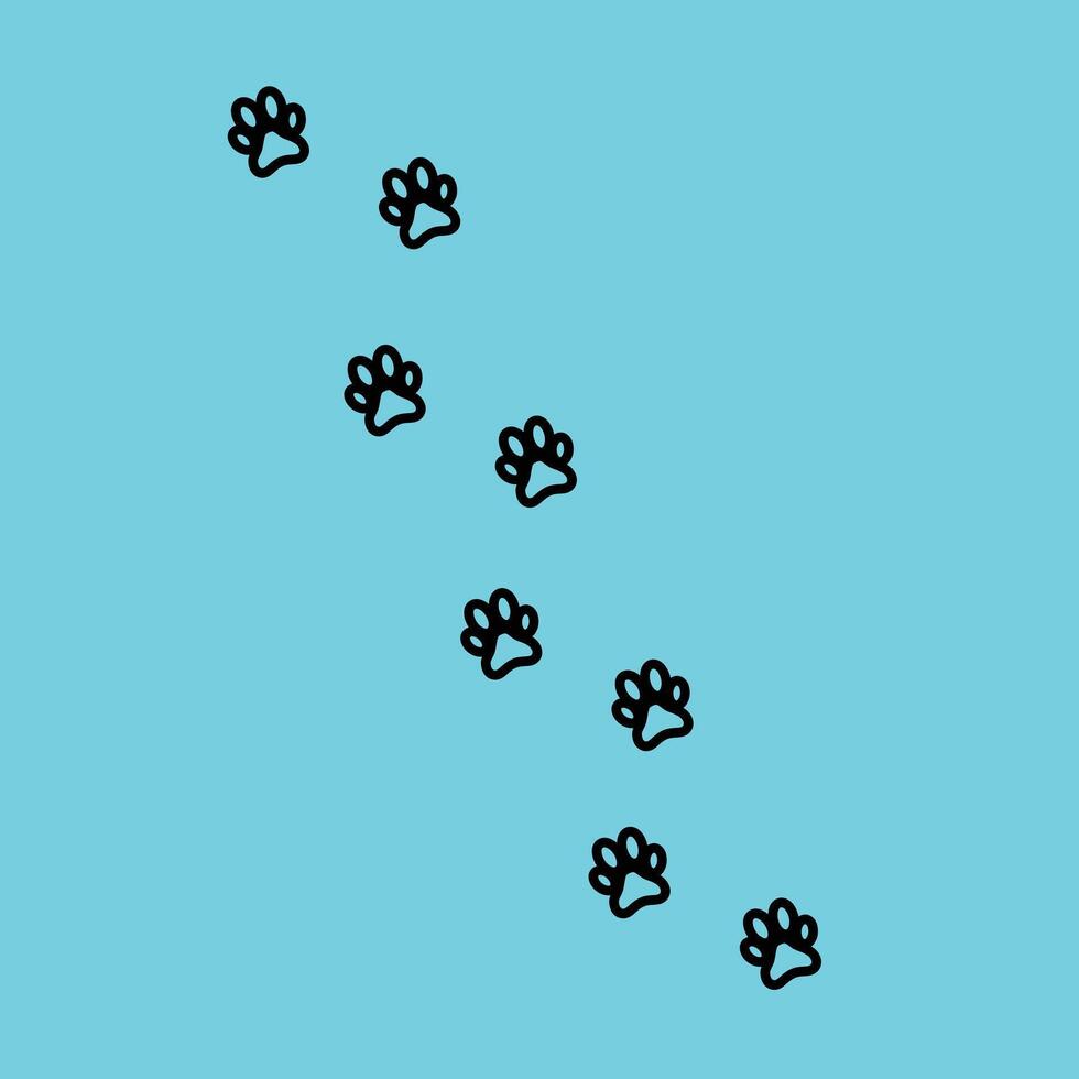 Dow Paw Print Design For Pet Lovers vector