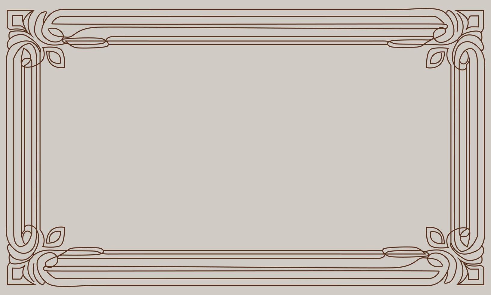 An ornate frame with a border in the style of art nouveau vector