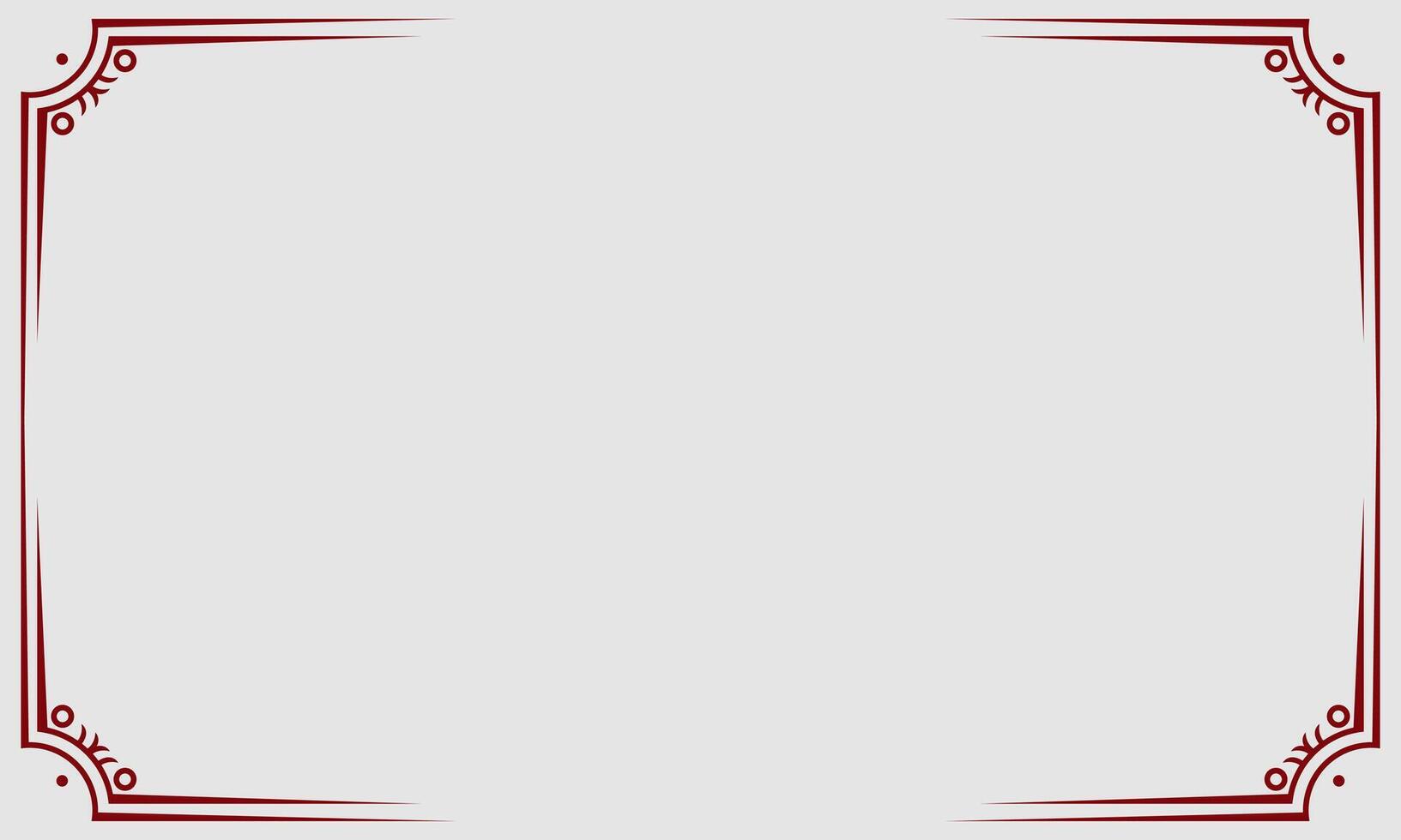 A red frame with a border on a white background vector