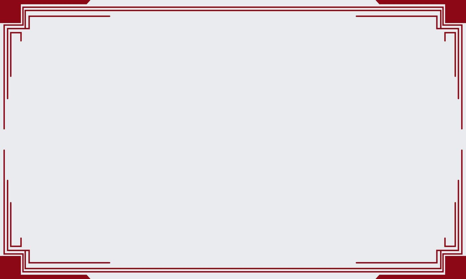 A red frame with a white border vector