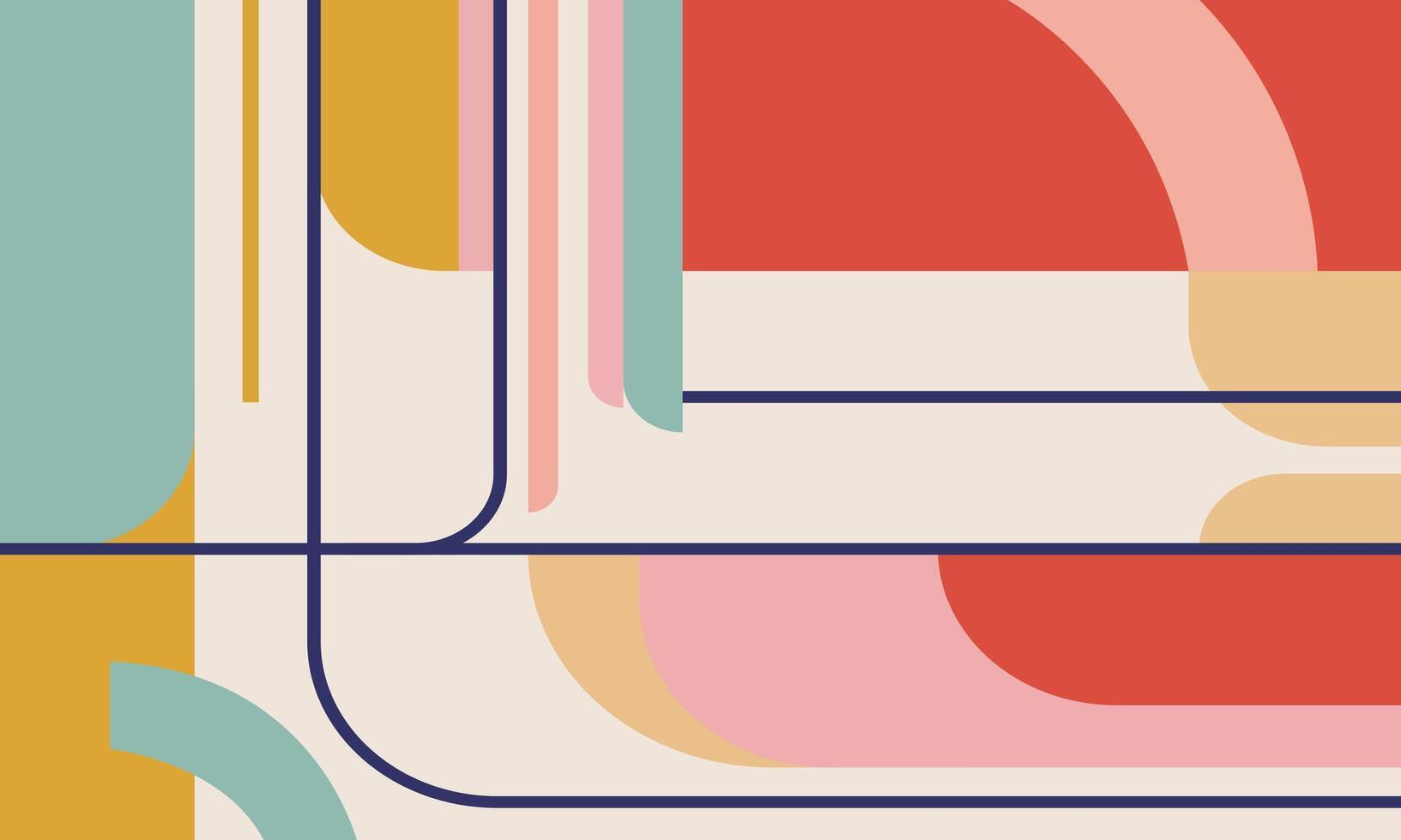 A colorful abstract background with lines and shapes vector