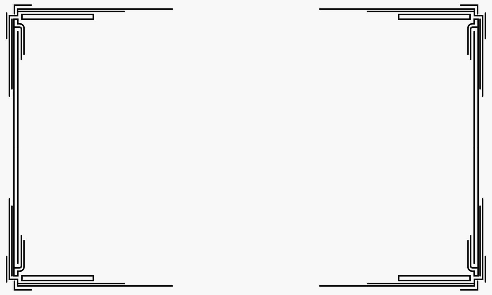 A black and white frame with a white border vector