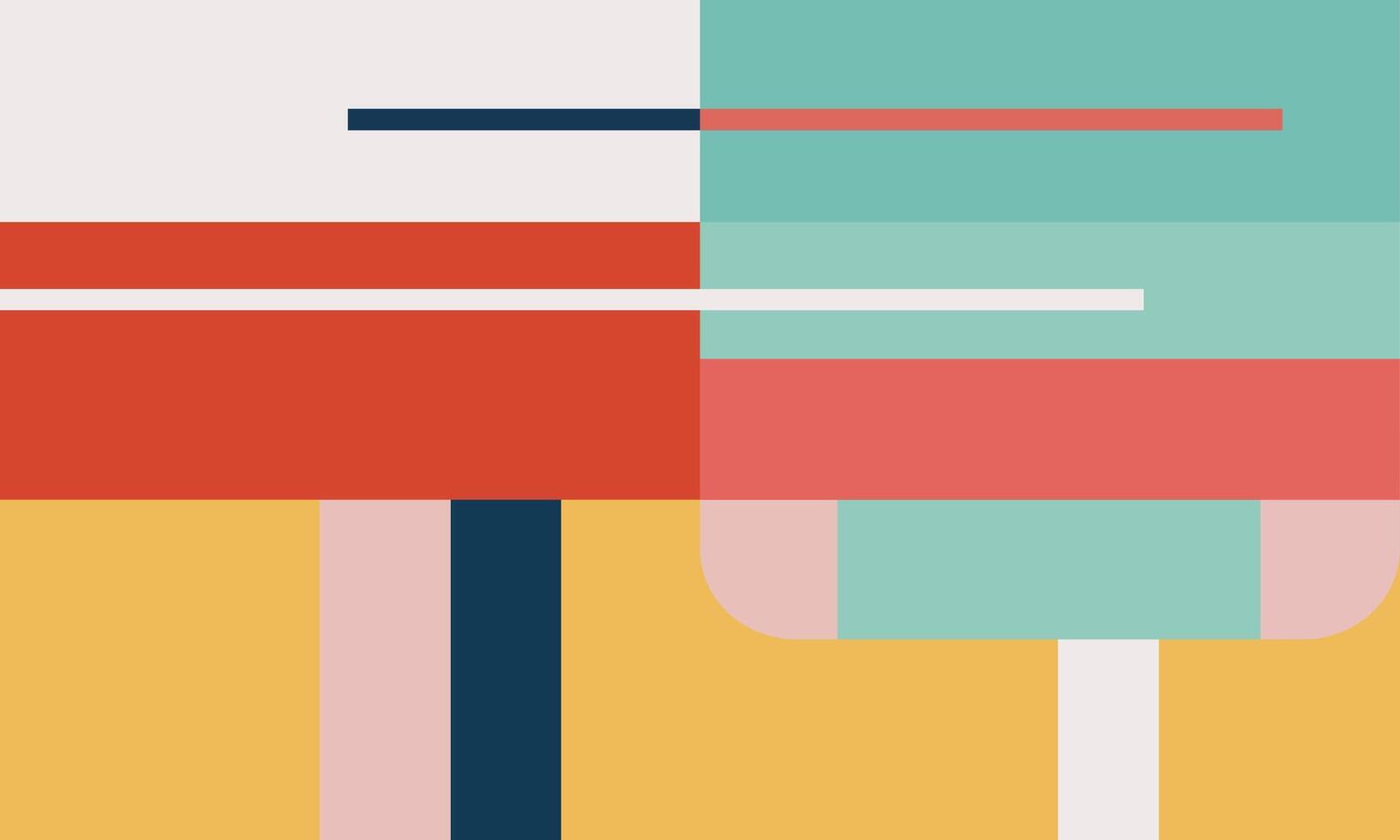 A colorful abstract painting with a red, blue and yellow background vector