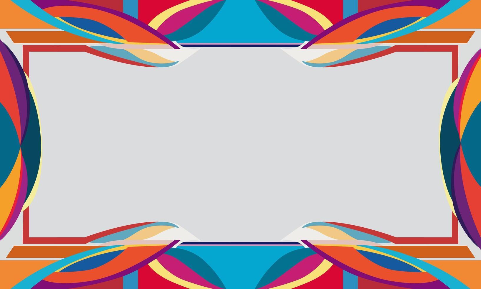 A colorful frame with a border and a place for text vector