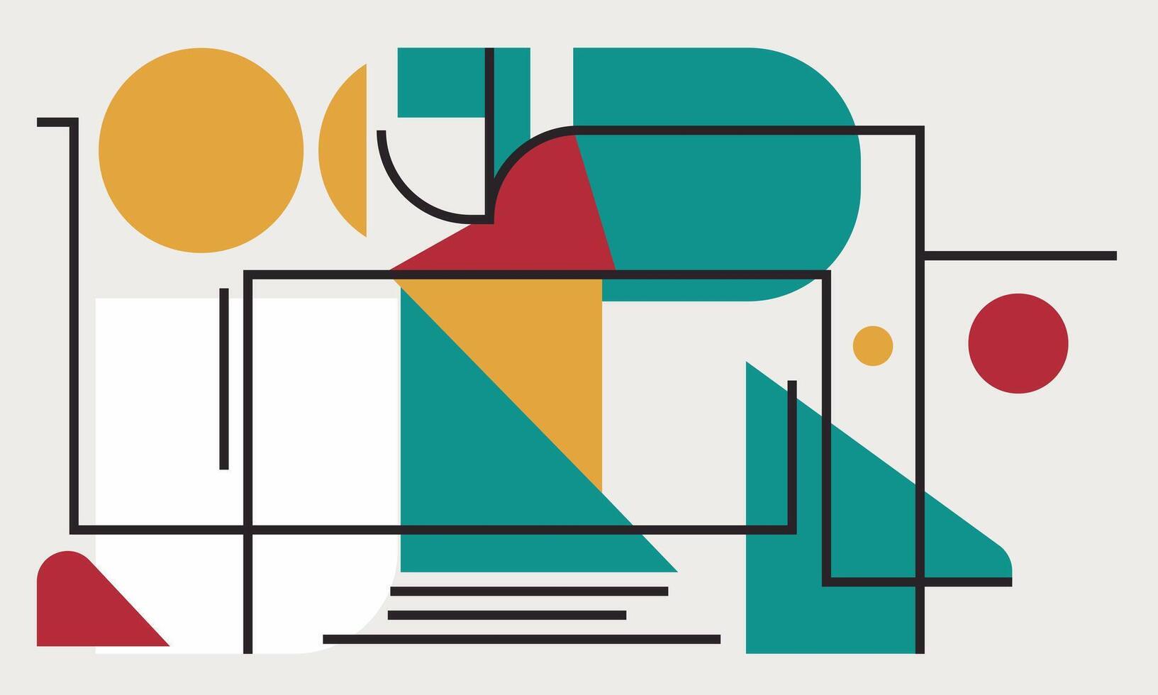 A colorful abstract design with geometric shapes vector