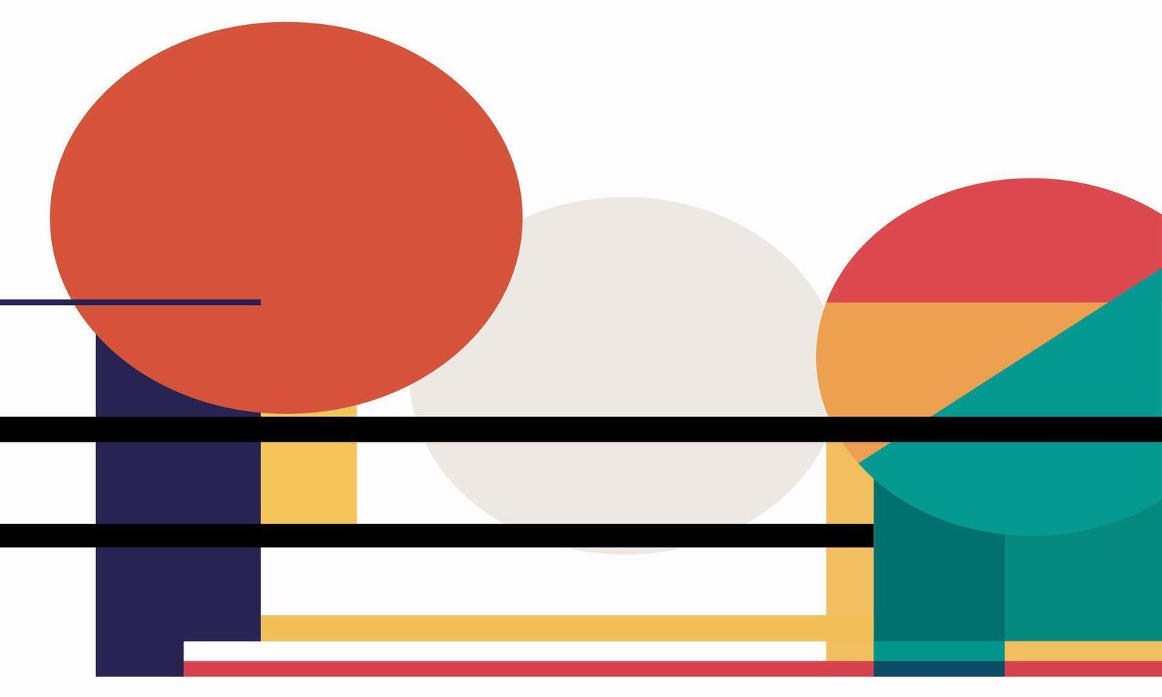 A colorful abstract design with a line of circles vector