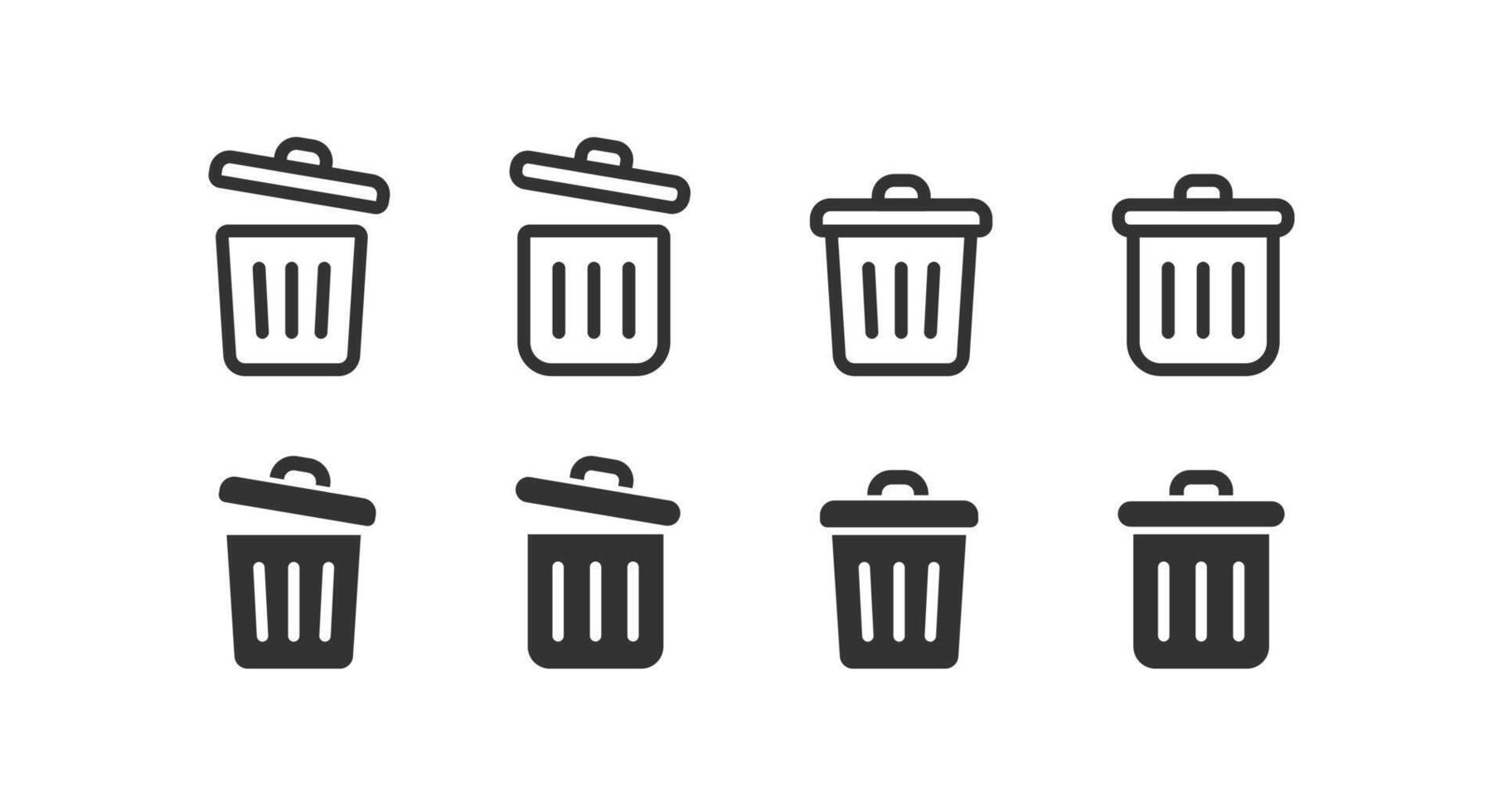Garbage icon. Bin trash sign. Basket rubbish. vector