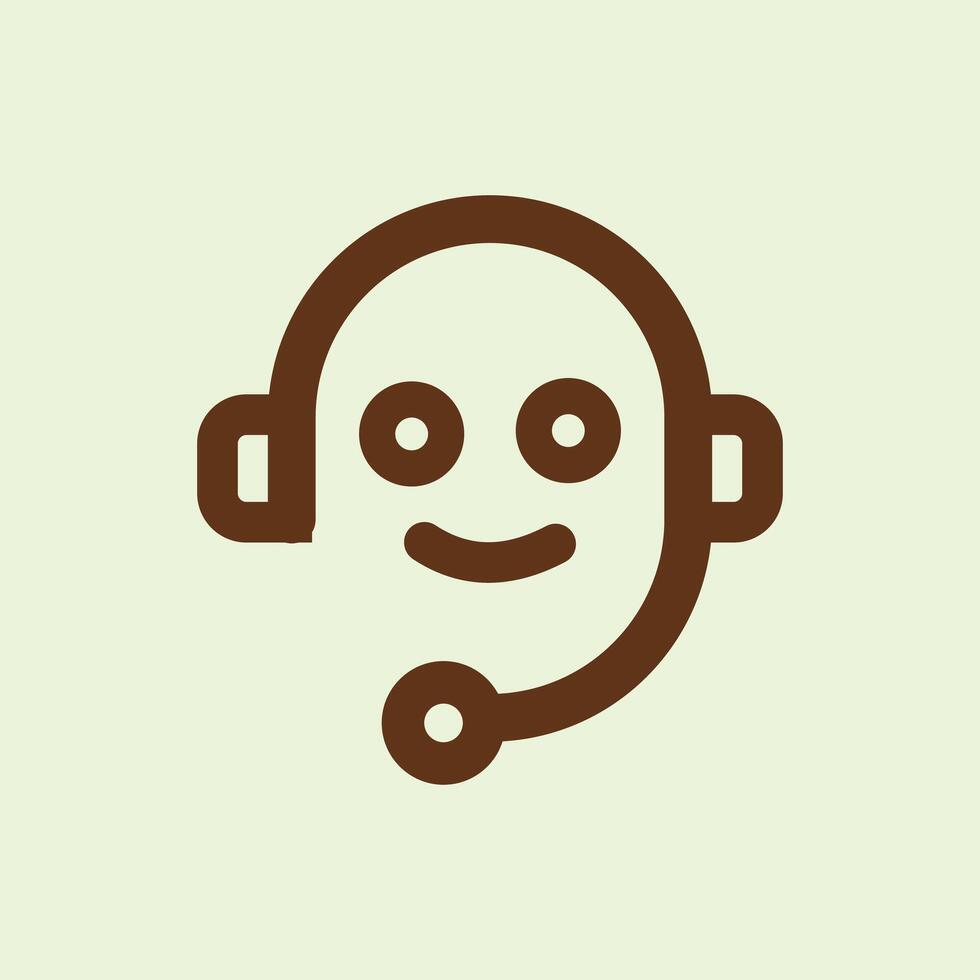 Call center icon. Customer support service. illustration. EPS 10. contact person icon with ham color on green background. Design element illustration of contact person vector